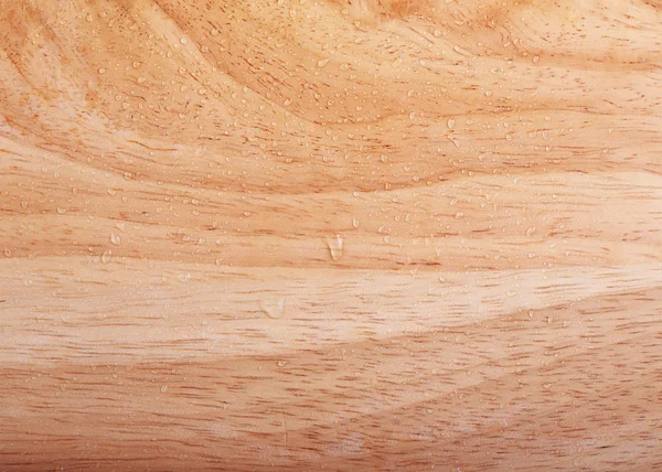 Bruin houtstructuur achtergrond met waterdruppels — Stockfoto