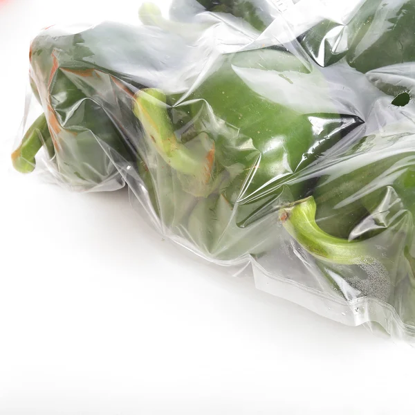 Peper zoete bell verpakt in een plastic zak — Stockfoto