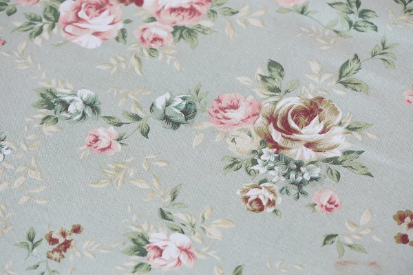 Rose design seamless pattern on fabric background — Stock Photo, Image