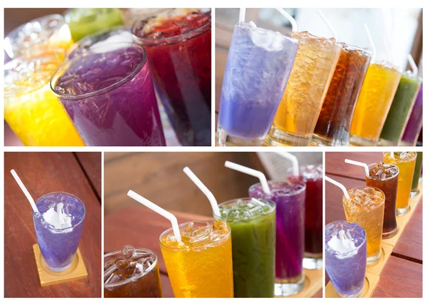 Набор красочных безалкогольных напитков — стоковое фото