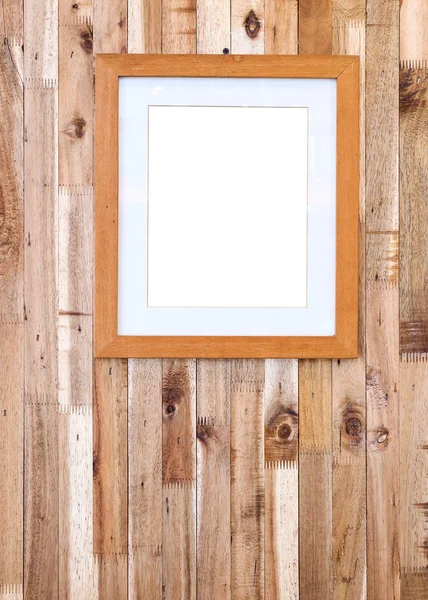 Moldura da foto na placa de madeira — Fotografia de Stock