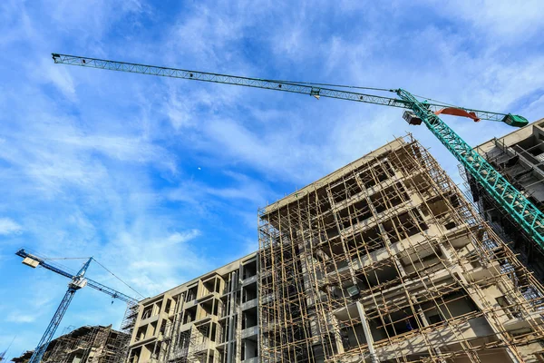 Construction site with cranes Stock Image