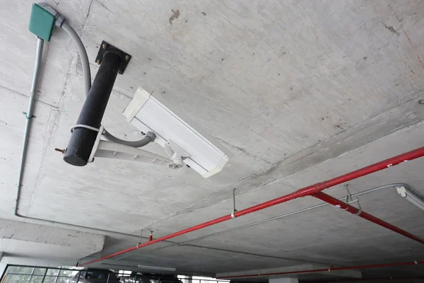 Security camera in car parking — Stock Photo, Image