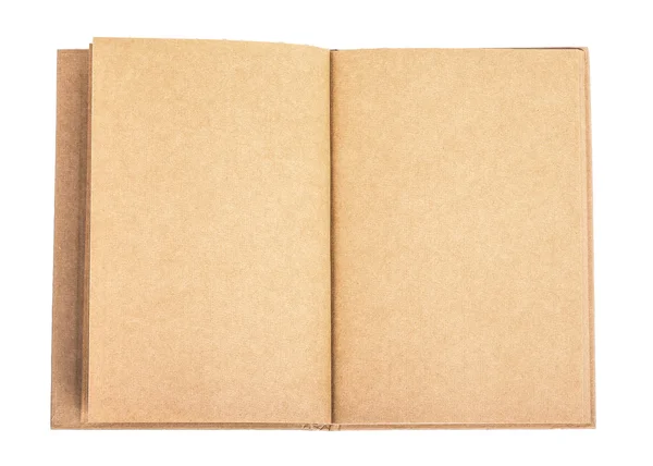 하얀 배경에 고립된 갈색 책 — 스톡 사진
