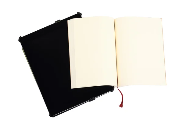 Beyaz arkaplanda izole edilmiş kitabı aç — Stok fotoğraf
