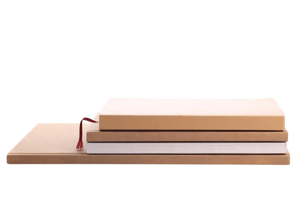 Högen bok isolerad på vit bakgrund — Stockfoto