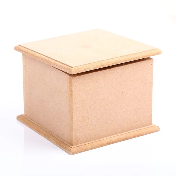 Caja de madera marrón embalaje del producto utilizado — Foto de Stock