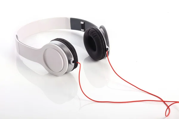 White headphone on white background — Stock Photo, Image