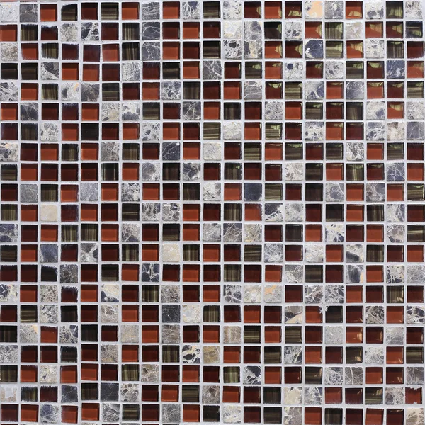 方形瓷砖装饰墙和地板在浴室 — 图库照片