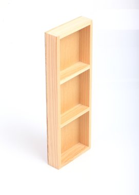 izole üzerinde beyaz zemin ahşap raflar