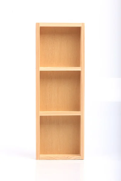 Wood shelves isolated on white background — Stock Photo, Image