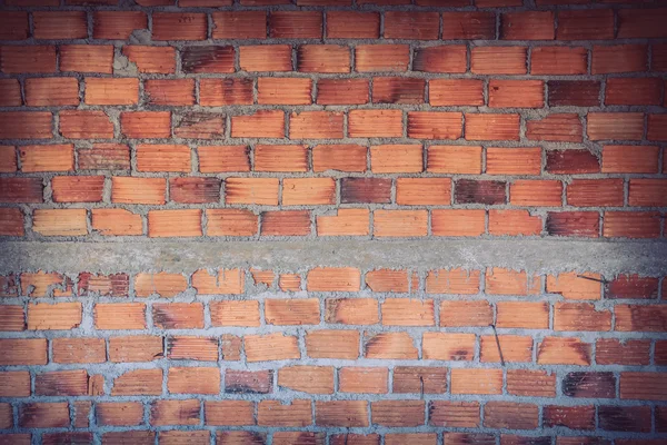 Brick wall in residential building construction site — Stock Photo, Image