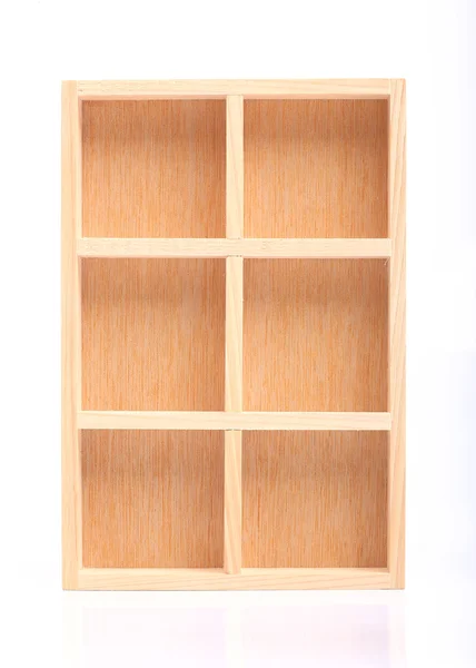 Wood shelves isolated on white background — Stock Photo, Image