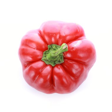 beyaz arkaplanda biber