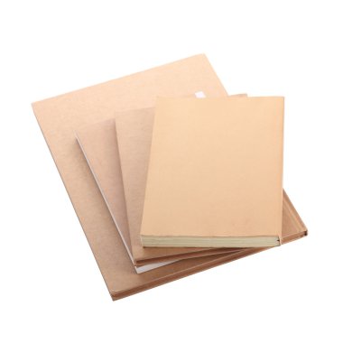 kahverengi kitap beyaz arkaplanda izole