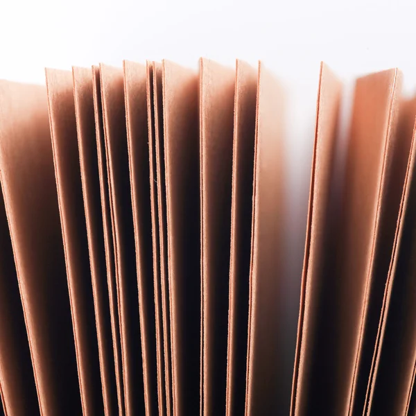 Kahverengi kağıt sayfa belge yaprak yığını — Stok fotoğraf