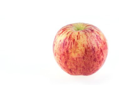 elma meyve su ile izole üzerinde beyaz arka plan damla