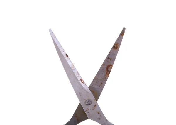 Rusty nożyczki na białym tle — Zdjęcie stockowe