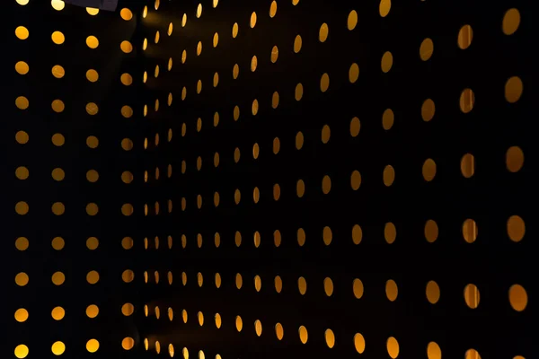 Oranžové pozadí kruhu světla, zdobené zdi v nočním klubu — Stock fotografie