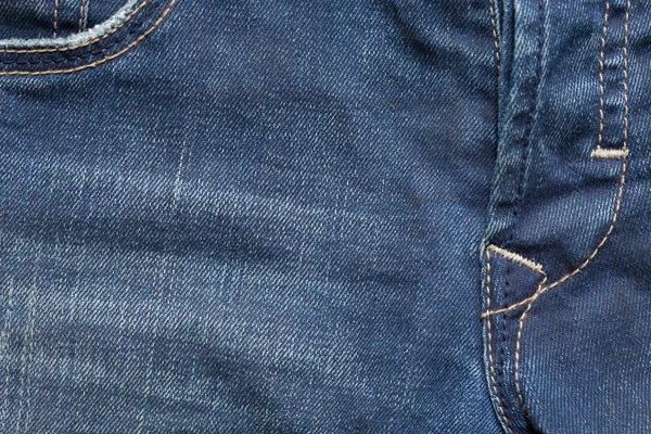 Modrá denim jeans kalhoty s rozkrok kalhot — Stock fotografie