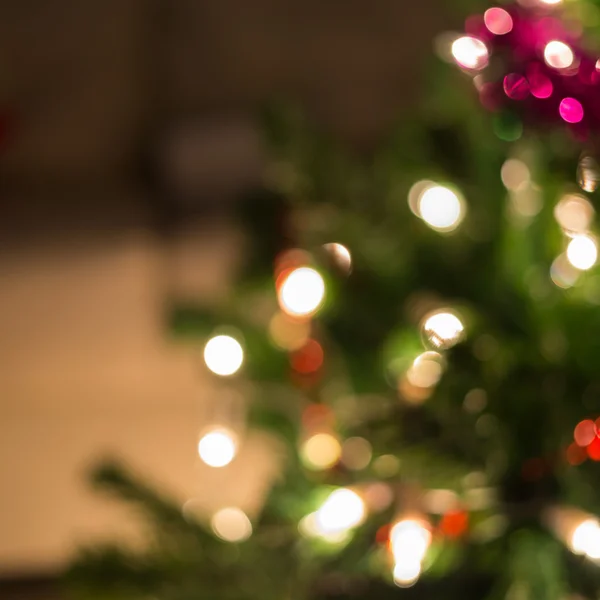 Astratto sfondo di Natale con luci sfocate — Foto Stock