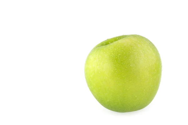 Elma meyve su ile izole üzerinde beyaz arka plan damla — Stok fotoğraf
