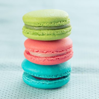 Pastel renkli macaron