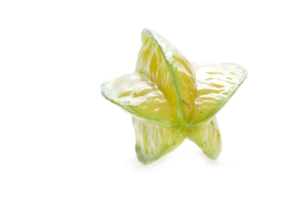 Carambola, fruit étoilé isolé sur fond blanc — Photo