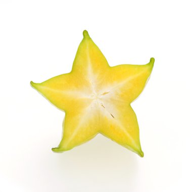 carambola, star beyaz arka plan üzerinde izole meyve