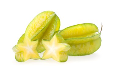 carambola, star beyaz arka plan üzerinde izole meyve