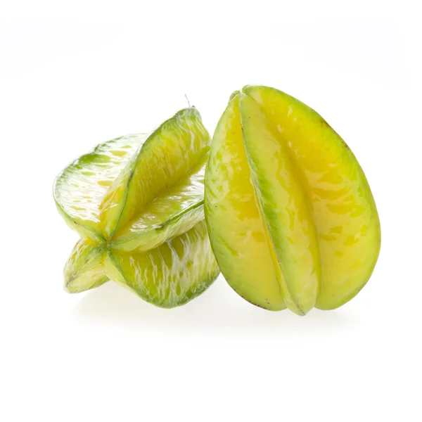 Carambola, fruta estrella aislada sobre fondo blanco —  Fotos de Stock