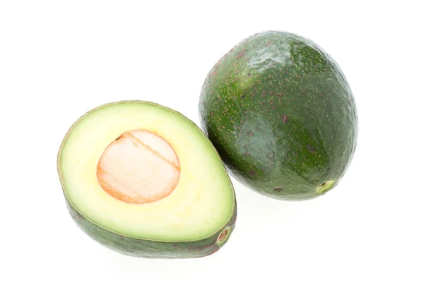 分離された緑のアボカドの果実白い背景 — ストック写真