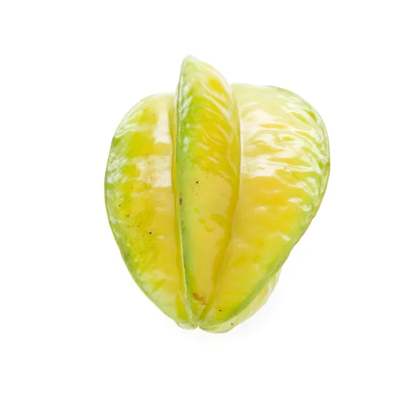 Karambola, Sternfrucht isoliert auf weißem Hintergrund — Stockfoto