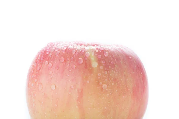 Яблочный фуджи с капельками воды — стоковое фото