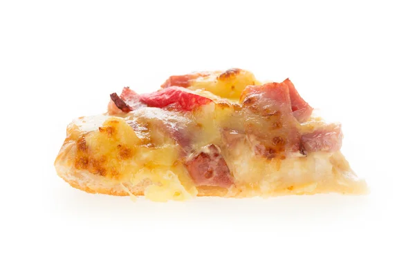Pizza slice isolated on white background — Stock Photo, Image