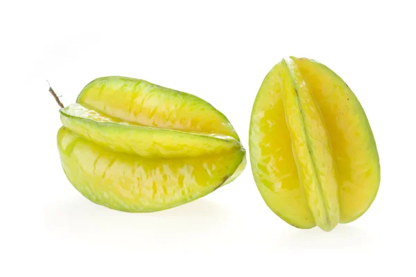 Carambola, star frukt isolerad på vit bakgrund — Stockfoto