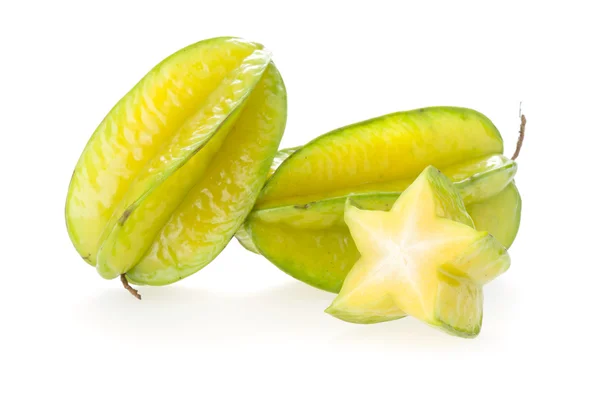 Carambola, star frukt isolerad på vit bakgrund — Stockfoto