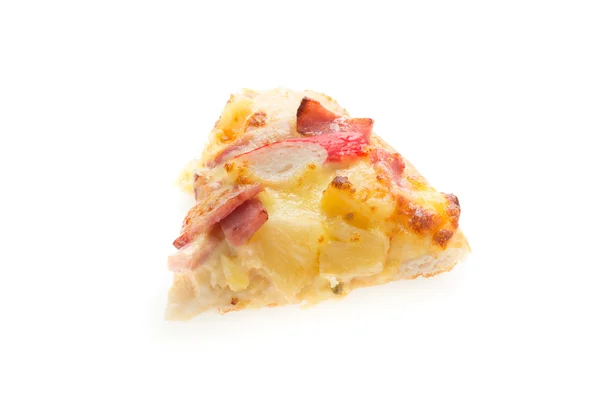 Kawałek pizzy izolowany na białym tle — Zdjęcie stockowe