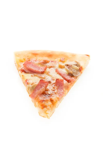 Tranche de pizza isolée sur fond blanc — Photo