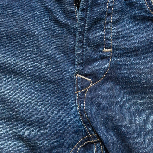Modrá denim jeans kalhoty s rozkrok kalhot — Stock fotografie