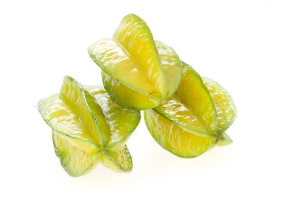 Carambola, star frukt isolerad på vit bakgrund — Stockfoto