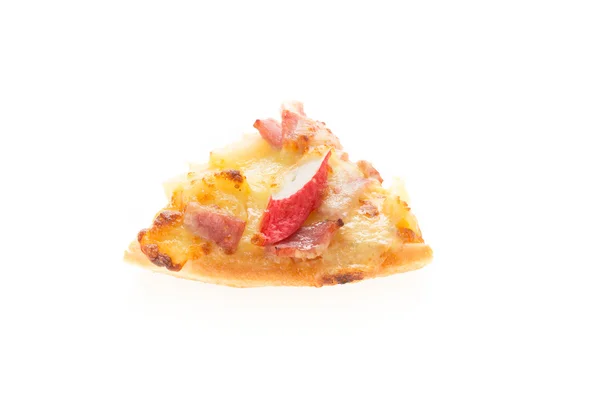 Pizza slice isolated on white background — Stock Photo, Image