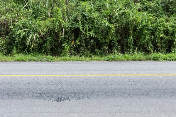 Siyah asfalt yol boş — Stok fotoğraf