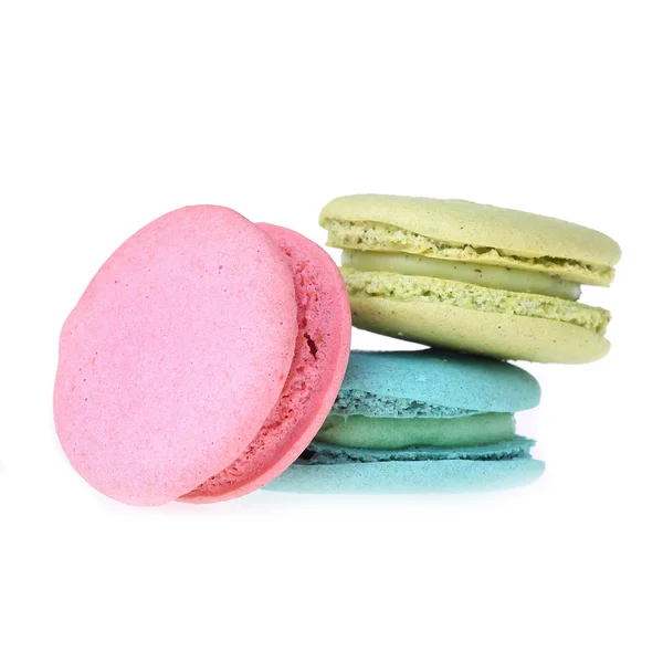 Macaron süß lecker isoliert auf weißem Hintergrund — Stockfoto