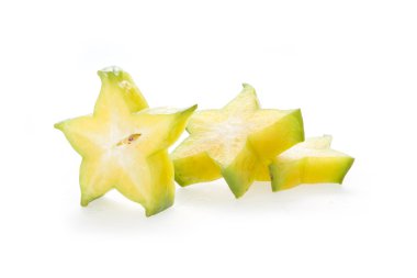 carambola, star beyaz arka plan üzerinde izole meyve