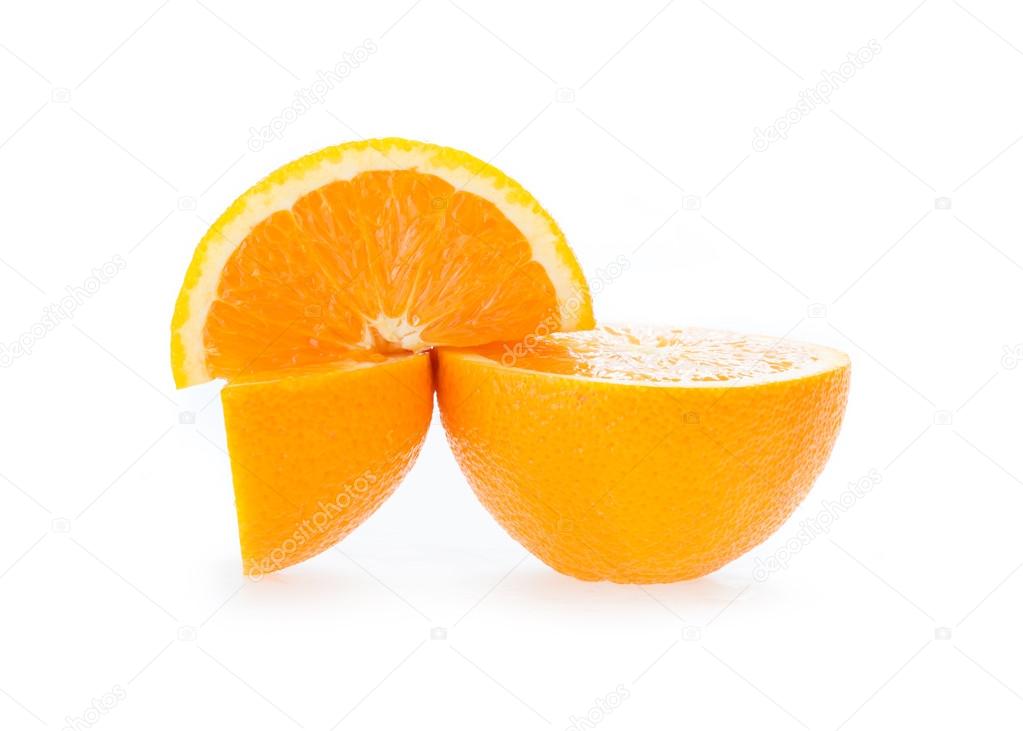 Frutto arancio isolato su sfondo bianco — Foto Stock © Sutichak 58628675