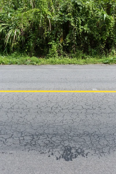 Asfalto strada nera vuota — Foto Stock