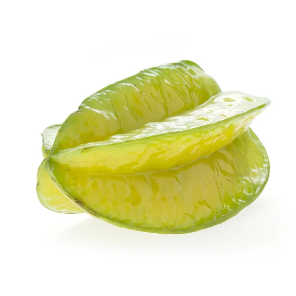 Carambola, star frukt isolerad på vit bakgrund — Stockfoto