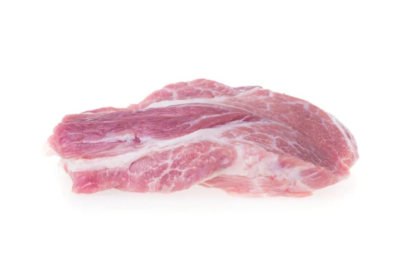 Rått svinekjøtt, isolert på hvit bakgrunn – stockfoto