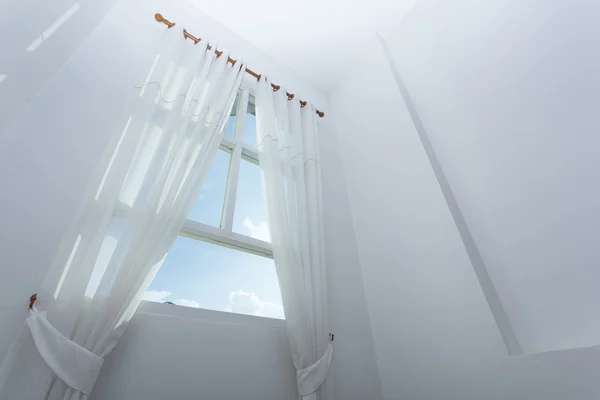 White curtain window in the modern house — Stock Photo, Image